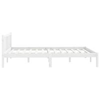 Bedframe massief grenenhout wit 150x200 cm UK King - thumbnail