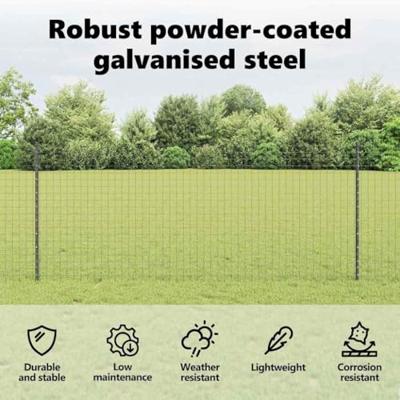 VidaXL Afrasteringspaal 5 pcs grijs 100 cm staal