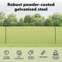 VidaXL Afrasteringspaal 5 pcs grijs 100 cm staal - thumbnail