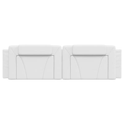 Hoofdbordkussen 180 cm kunstleer wit