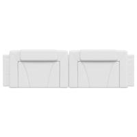 Hoofdbordkussen 180 cm kunstleer wit - thumbnail