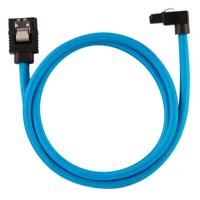 Corsair Premium SATA3-kabel, schuin/recht (6Gbps, 60 cm 90 graden), met ommanteling, blauw - thumbnail