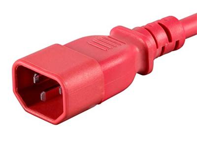 Monoprice Verlengkabel - 2 Voeten - Rood | 18AWG 3 Dirigent PC/Mon 10A (IEC 60320 C14 naar IEC 60320 C13)