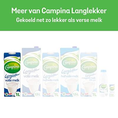 Campina langlekker volle melk pak 1ltr | 12 stuks