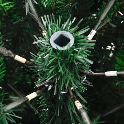 VidaXL Kunstkerstboom met scharnieren en rode bessen 120 cm
