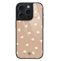 iPhone 15 Pro glazen hardcase - Sweet daisies - thumbnail