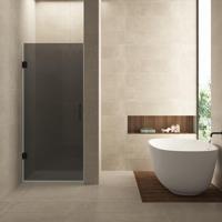 Nisdeur Wiesbaden Less 90x200 cm 8 mm Nano Rookglas Mat Zwart - thumbnail