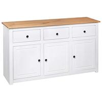 Dressoir Panama Range 135x40x80 cm massief grenenhout wit - thumbnail