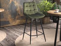 Barkruk JUGLA 95 cm fluweel groen - thumbnail