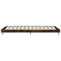 Bedframe bewerkt hout gerookt eikenkleurig 75x190 cm - thumbnail