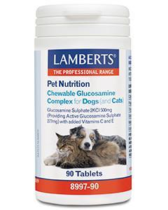 Lamberts Glucosamine Complex voor Honden en Katten Kauwtabletten Lamberts Glucosamine Complex voor Honden en Katten Kauwtabletten