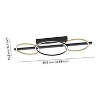 Stars of Light Plafondlamp met ringenLanacera zwart met goud - 390086 - thumbnail