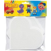 Hama strijkkralenbordjes - hart en zeshoek groot - thumbnail