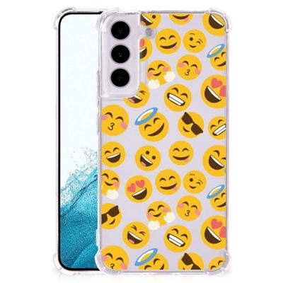 Samsung Galaxy S22 Doorzichtige Silicone Hoesje Emoji Samsung Galaxy S22 Doorzichtige Silicone Hoesje Emoji