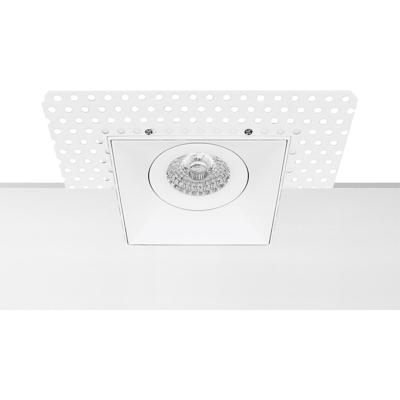 GU10 Kantelbare Trimless Inbouwspot Vierkant Wit Aluminium 150mm