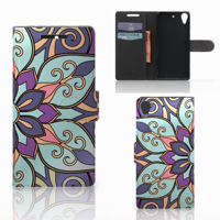 HTC Desire 628 Hoesje Purple Flower - thumbnail