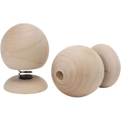 Creativ Company Houten stuiterfiguur, h: 75 mm, d 50 mm, 12 stuk/ 1 doos