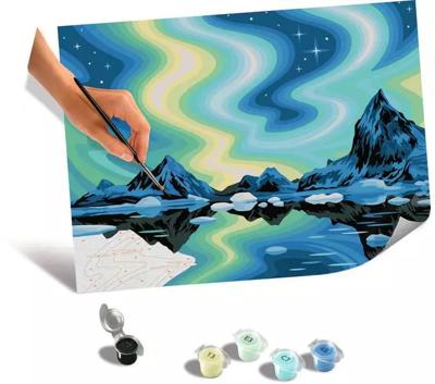Ravensburger - CreArt Canvassen 30x40 cm - Noorderlicht - Schilderen op cijfers - Volwassene - Ontspannende en creatieve activiteit - 14 jaar - 23907 Ravensburger - CreArt Canvassen 30x40 cm - Noorderlicht - Schilderen op cijfers - Volwassene - Ontspannende en creatieve activiteit - 14 jaar - 23907