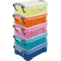 Really Useful Boxes Opbergdoos set van 5 x 0.2 liter assorti kleuren - thumbnail