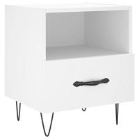 Nachtkastjes 2 st 40x35x47,5 cm bewerkt hout wit - thumbnail