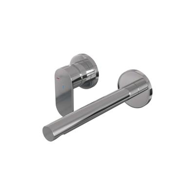 Brauer Chrome Edition Inbouw Wastafelmengkraan met Rechte Uitloop en Rozetten Model C2 Chroom