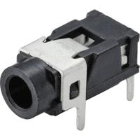 TRU COMPONENTS TC-9465732 Jackplug 3,5 mm Bus, inbouw horizontaal Aantal polen: 3 Stereo Zwart 1 stuk(s) - thumbnail