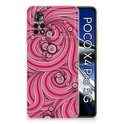 Xiaomi Poco X4 Pro 5G | Hoesje maken | Swirl Pink Xiaomi Poco X4 Pro 5G | Hoesje maken | Swirl Pink