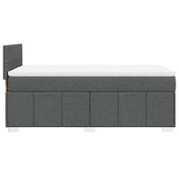 Boxspring met matras stof donkergrijs 80x200 cm - thumbnail