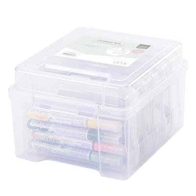 Vaessen Creative • opbergbox met 6 cassettes transparant