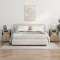 Nachtkastje 2 pcs Sonoma eiken 40 x 31 x 60 cm Bewerkt hout - thumbnail