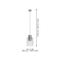 Eglo Grijze draadlampMilligan Ø 20cm - 43647 - thumbnail