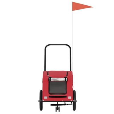 VidaXL Hondenfietstrailer oxford stof en ijzer rood VidaXL Hondenfietstrailer oxford stof en ijzer rood