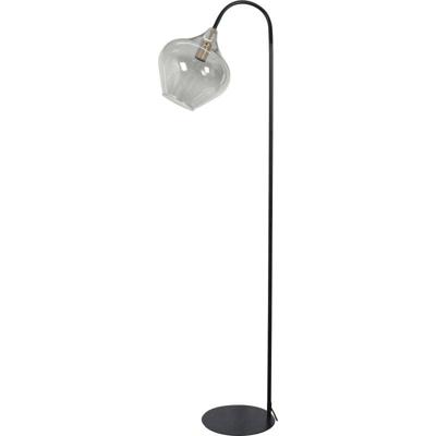 Light & Living Vloerlamp 'Rakel' 160cm, kleur Mat Zwart / Smoke