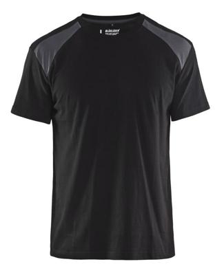 Blåkläder T-Shirt bicolour 33791042 | Zwart/Medium grijs | Maat L - 7330509814024 Blåkläder T-Shirt bicolour 33791042 | Zwart/Medium grijs | Maat L - 7330509814024