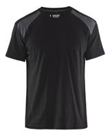 Blåkläder T-Shirt bicolour 33791042 | Zwart/Medium grijs | Maat L - 7330509814024 - thumbnail