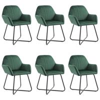 Eetkamerstoelen 6 st fluweel groen - thumbnail