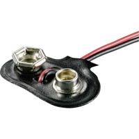 Beltrona 9V-T-Clip Batterijclip Aantal cellen: 1 9V (blok) Drukknopaansluiting (l x b x h) 26 x 13 x 8 mm - thumbnail