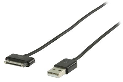 Data en Oplaadkabel Apple Dock 30-Pins - USB A Male 2.00 m Zwart