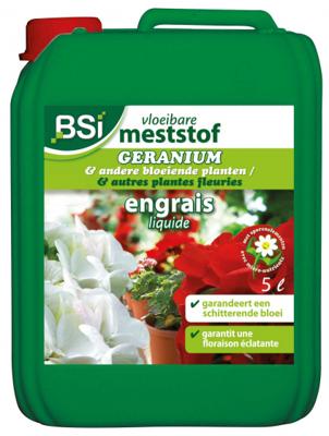 BSI - Minerale geraniummeststof - Voor geraniumsoorten - Wateroplosbare sporenelementen - 5L