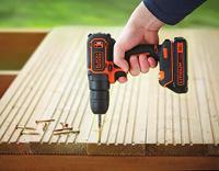 BLACK+DECKER BDCDC18KB 18V 2x1.5Ah Schroefboor - 1 snelh | 2x 18V 1.5Ah accu&apos;s + 400mA Lader | In koffer - BDCDC18KB-QW - thumbnail