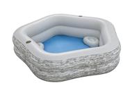 Bestway Opblaasbaar Familiair Zwembad 213x206x53 cm +6 Jaar Tuin 54423 - thumbnail