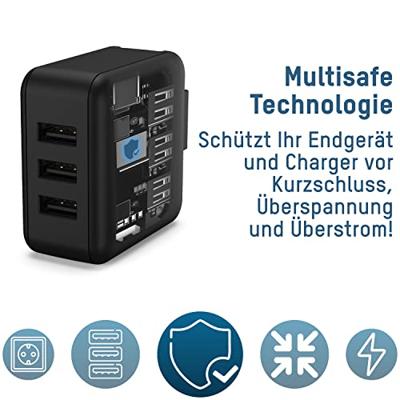 Ansmann Travel Charger TC315 USB-oplader 15 W 3x USB-A Zwart Binnen