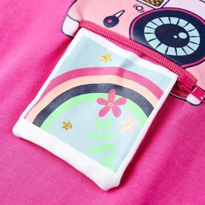 Kindershirt 104 donkerroze Kindershirt 104 donkerroze