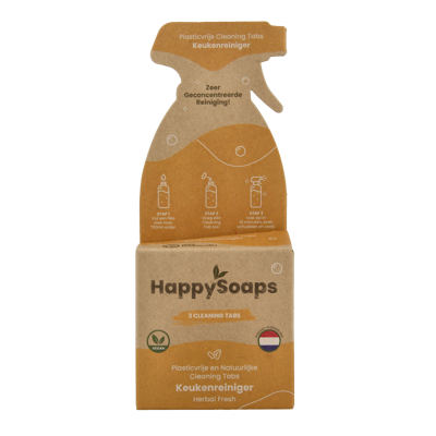 Happysoaps Cleaning tabs keukenreiniger herbal fresh 3 Stuks