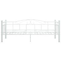 vidaXL Bedbankframe metaal wit 90x200 cm - thumbnail