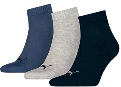 Puma Quarter sokken 3-pack Navy / Grey / Nightshadow Blue-43/46