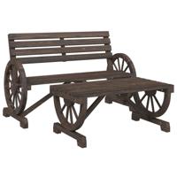 4-delige Loungeset massief vurenhout - thumbnail