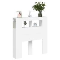 Hoofdeinde met LED 100x18,5x103,5 cm bewerkt hout - thumbnail