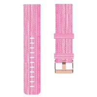 By Qubix - Compatible met Garmin Venu 3s / Vivoactive 4s / Venu 2s / Vivomove 3s / Forerunner 255s - Canvas nylon bandje - Roze - Compatible Garmin bandje - thumbnail