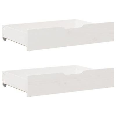 Slaapbank met onderschuifbed/lades zonder matras 90x190 cm wit - thumbnail